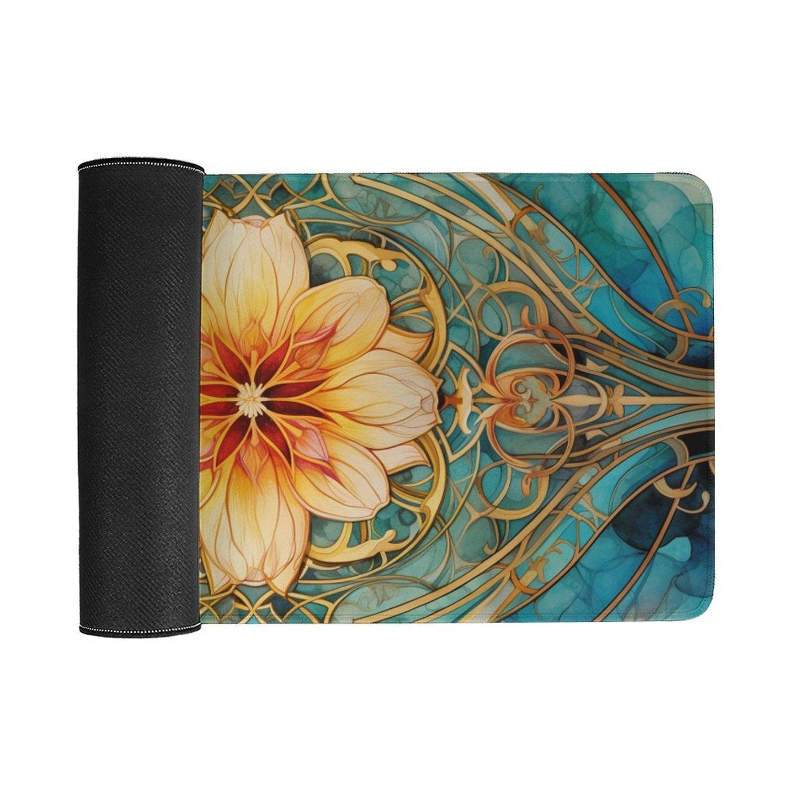 Slip Rubber Mouse Pad with Stitched Edges