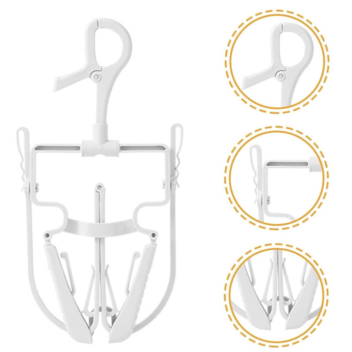3-Pack Hoodie Drying Hangers – Foldable & Stretchable for Faster Drying