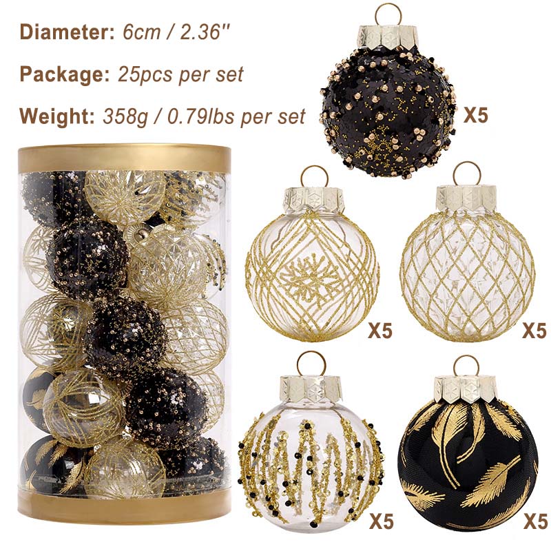 25pcs Christmas Ball Decorations