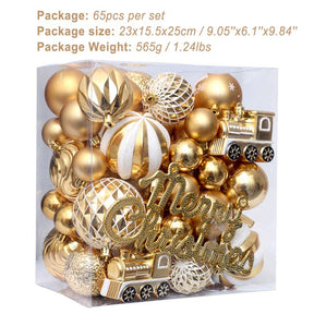 65pcs Christmas Decorations