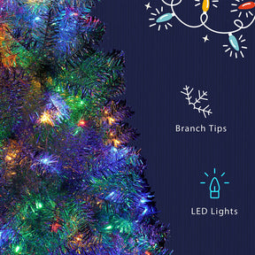 6ft 300pcs Colorful LED 900 Tip Artificial Xmas Trees White