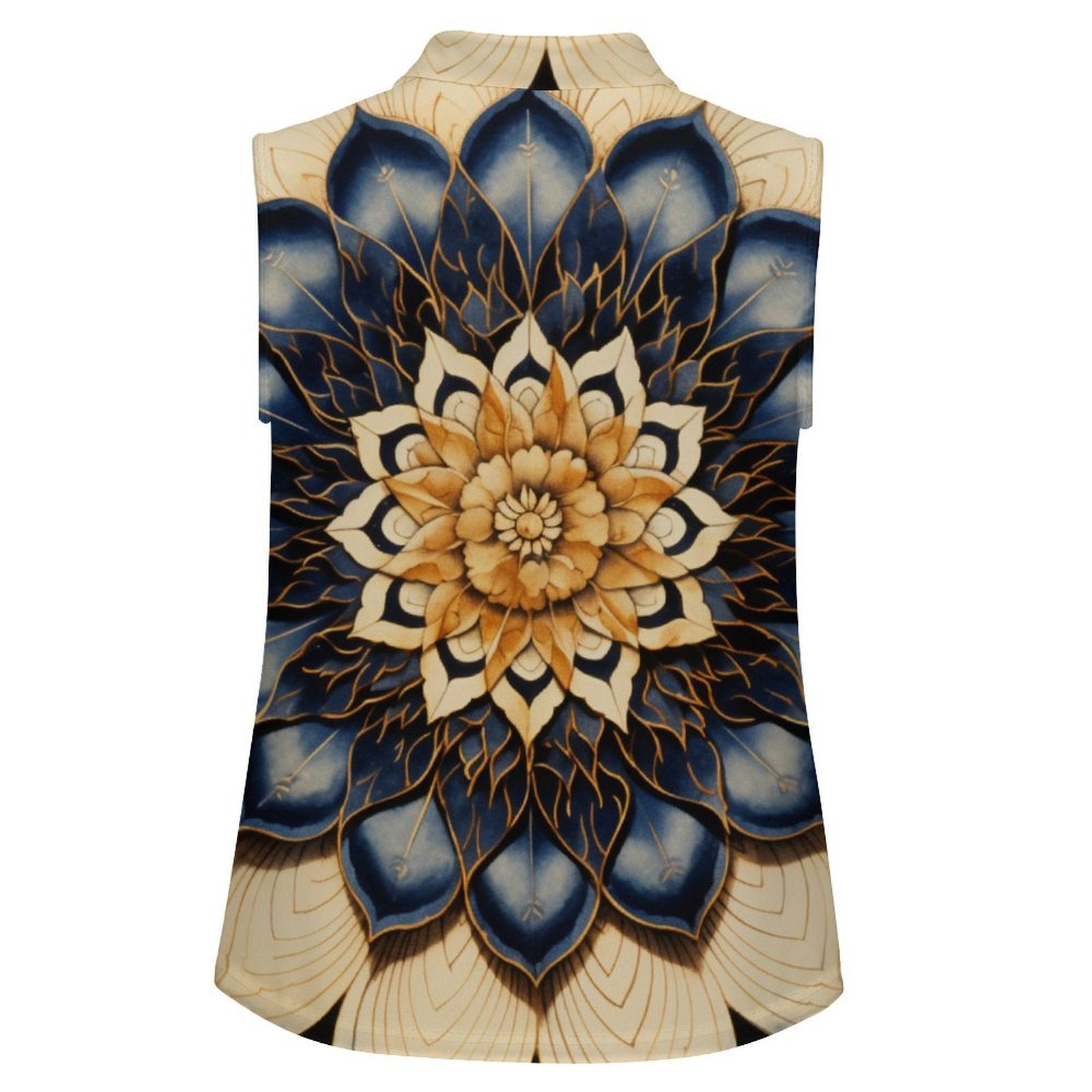 Sleeveless Collared Tank Top 009