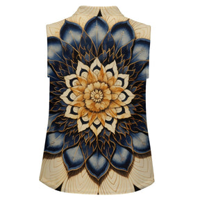 Sleeveless Collared Tank Top 009