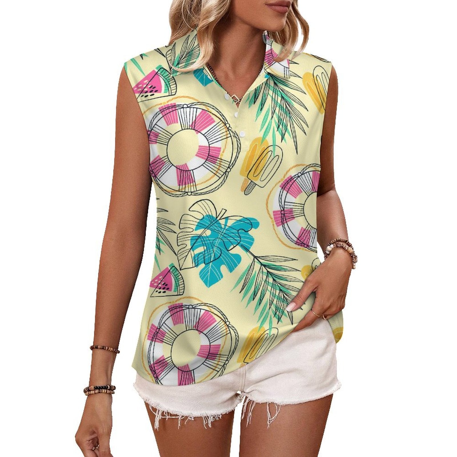 Summer vibes Sleeveless Tank Top Summer Pattern