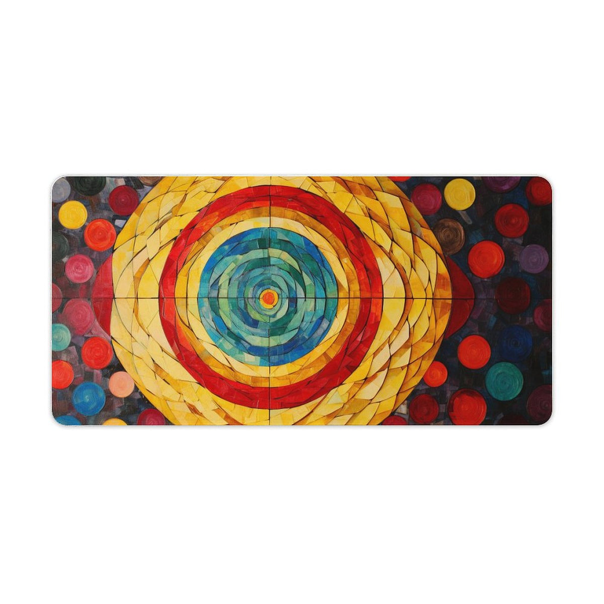 Slip Rubber Mouse Pad with Stitched Edges