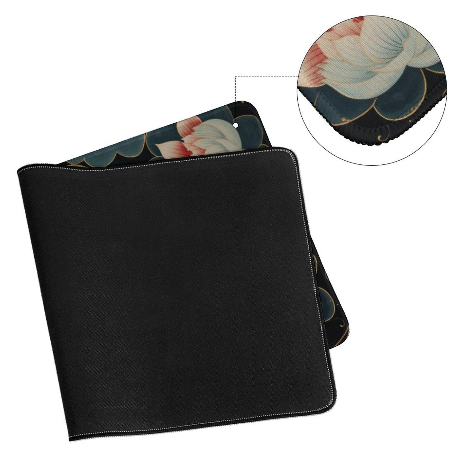 Slip Rubber Mouse Pad with Stitched Edges