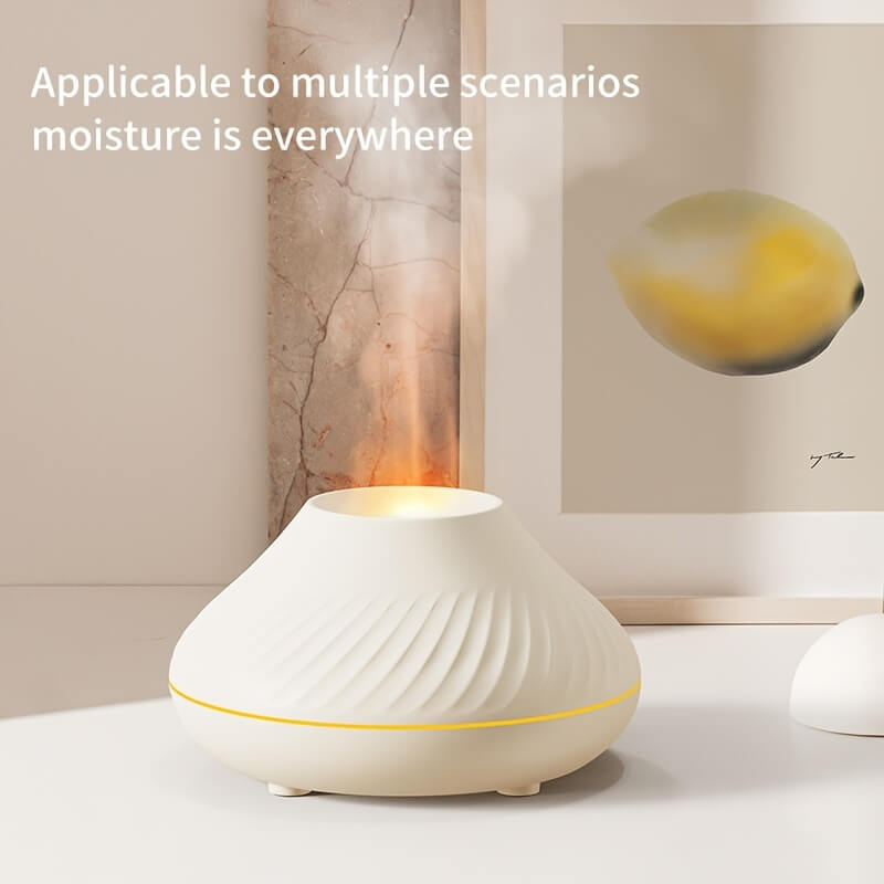 Portable USB LED Humidifier with Cool Mist, Fire Flame, and Aroma Diffuser