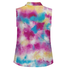 Sleeveless Tank Top Tie Dyed Pattern