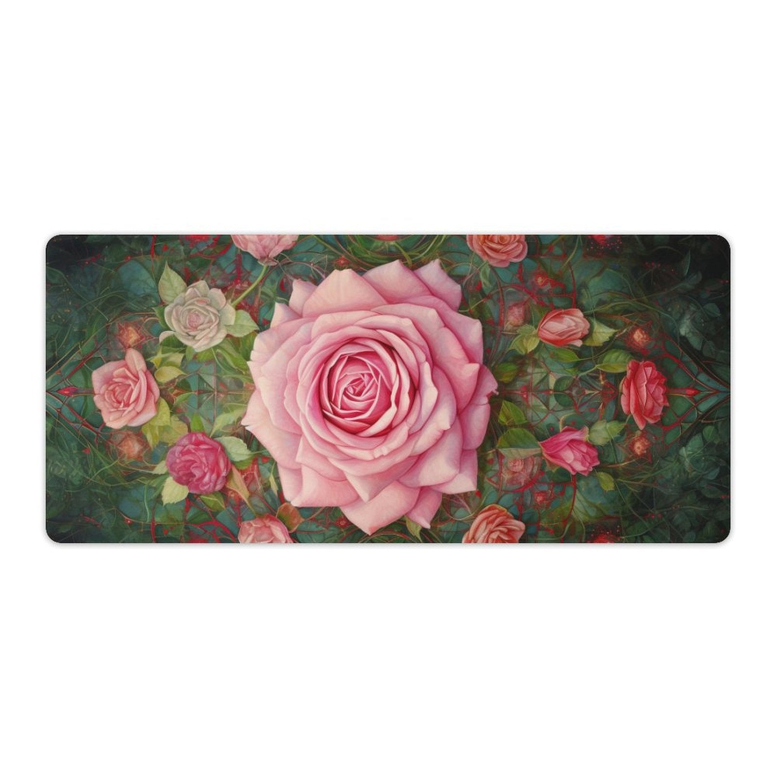 Slip Rubber Mouse Pad with Stitched Edges