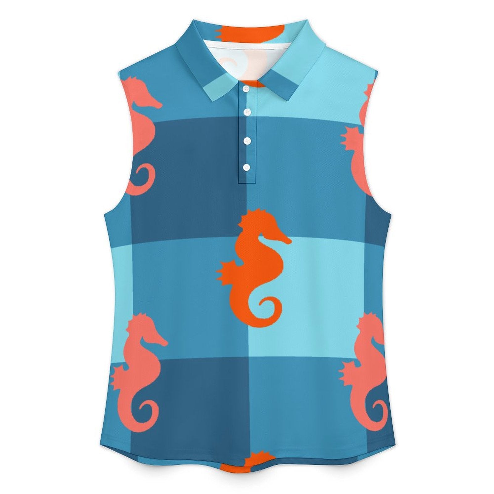 Summer vibes Sleeveless Tank Top Seahorse, Geometry