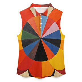 Sleeveless Collared Tank Top 007