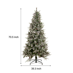 6ft 240pcs LED 1273 Tips 29 Pinecones Artificial Xmas Trees Green