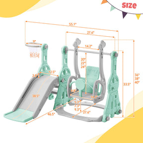 Toddler Slide and Swing Set 3 in 1