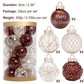 25pcs Christmas Ball Decorations