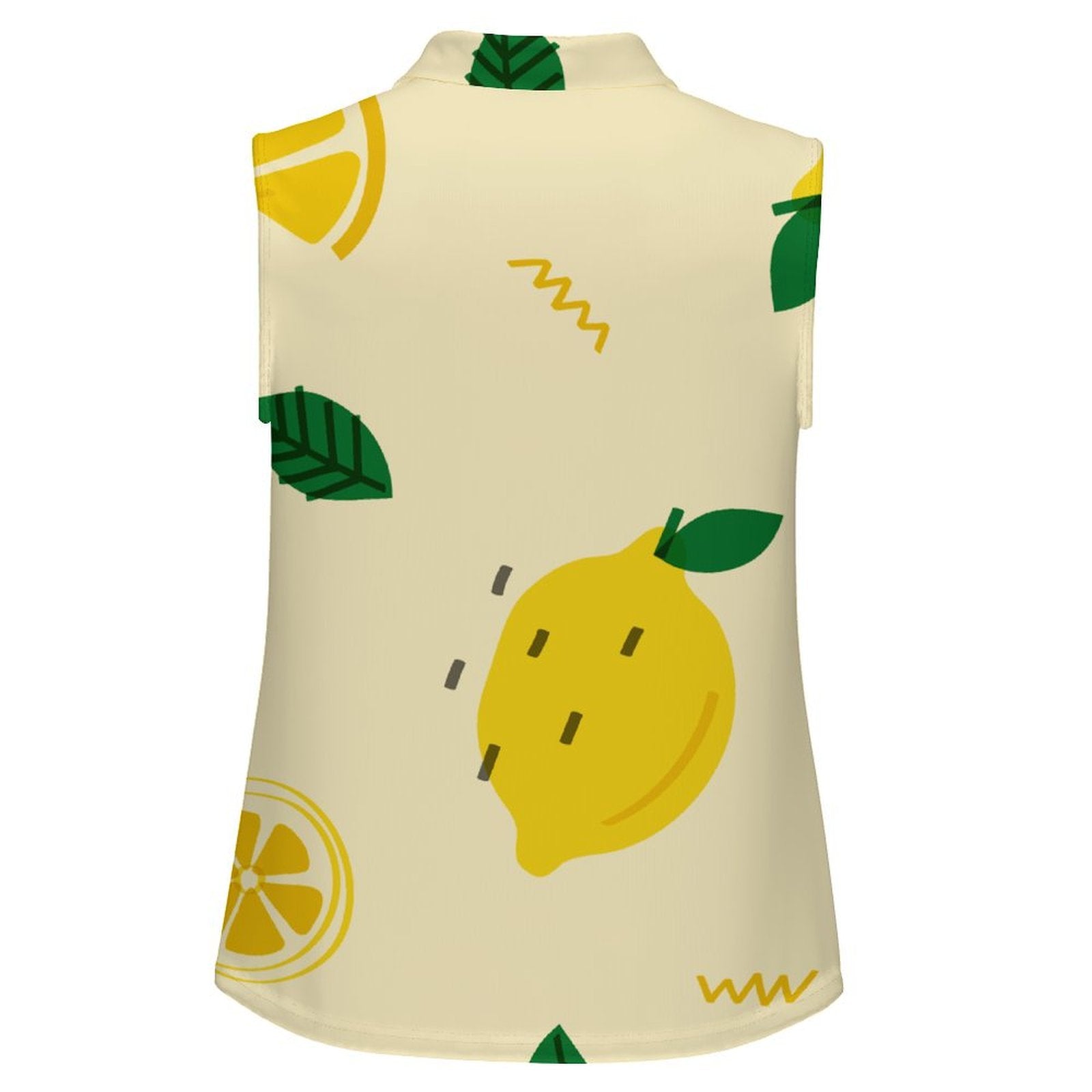 Summer fruits Sleeveless Tank Top Lemon Tile, Fruit