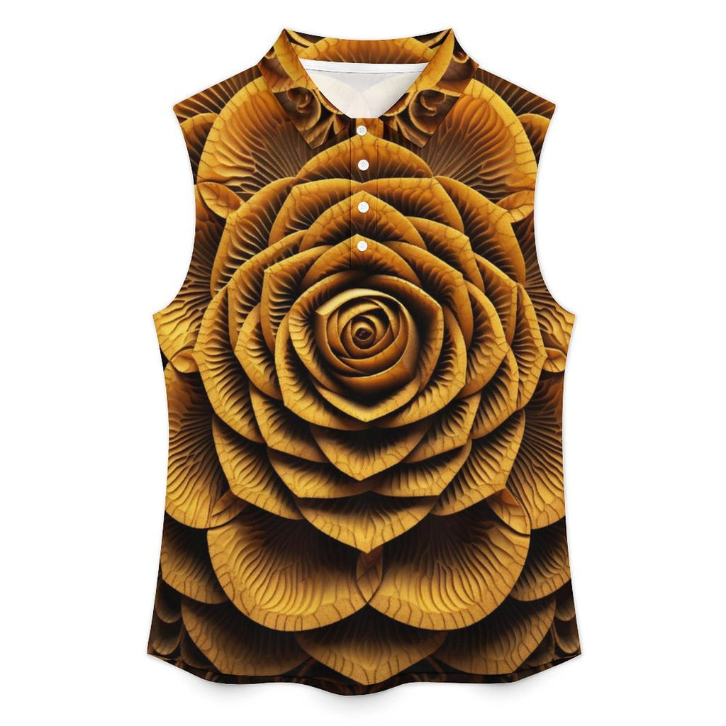 Sleeveless Collared Tank Top 036