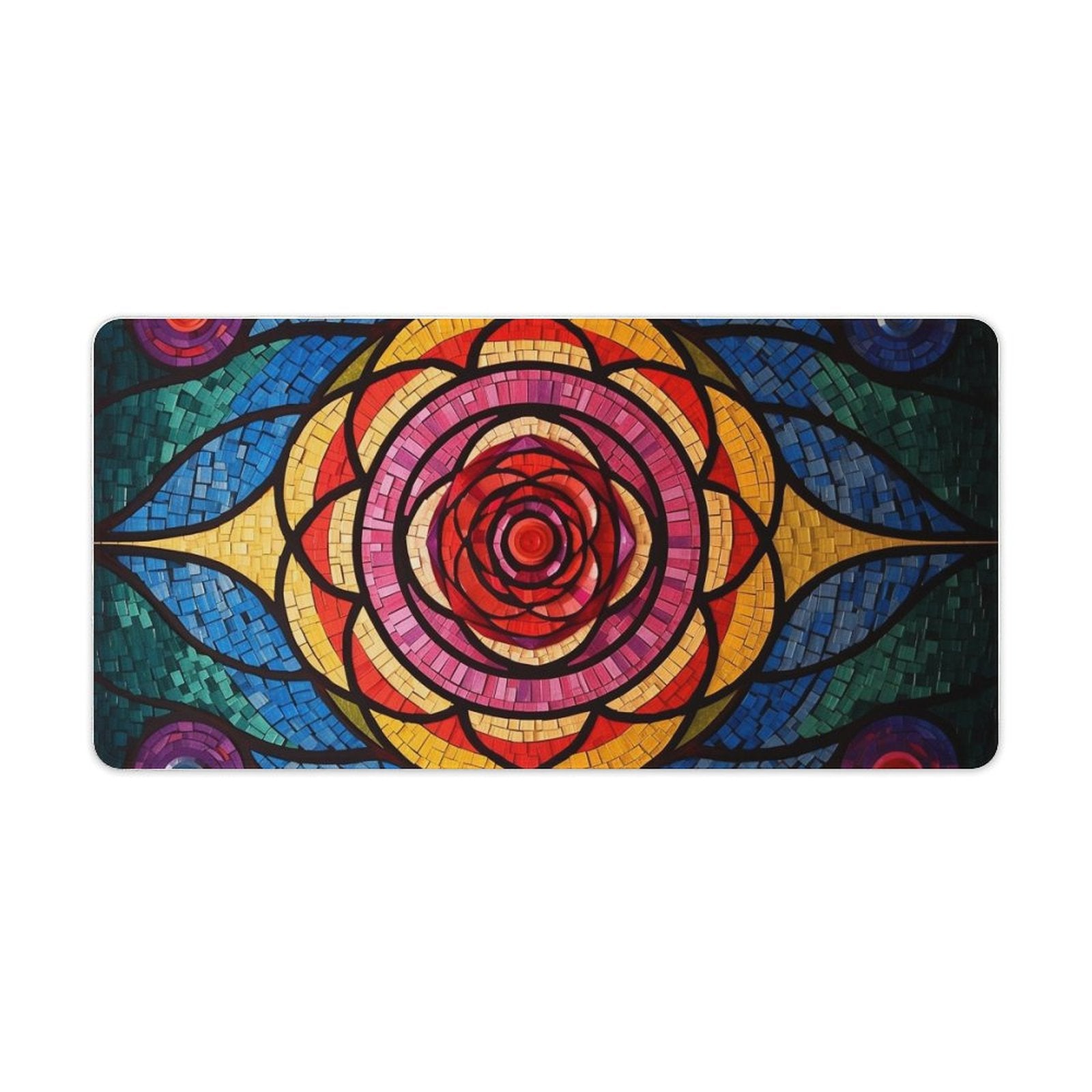 Slip Rubber Mouse Pad with Stitched Edges