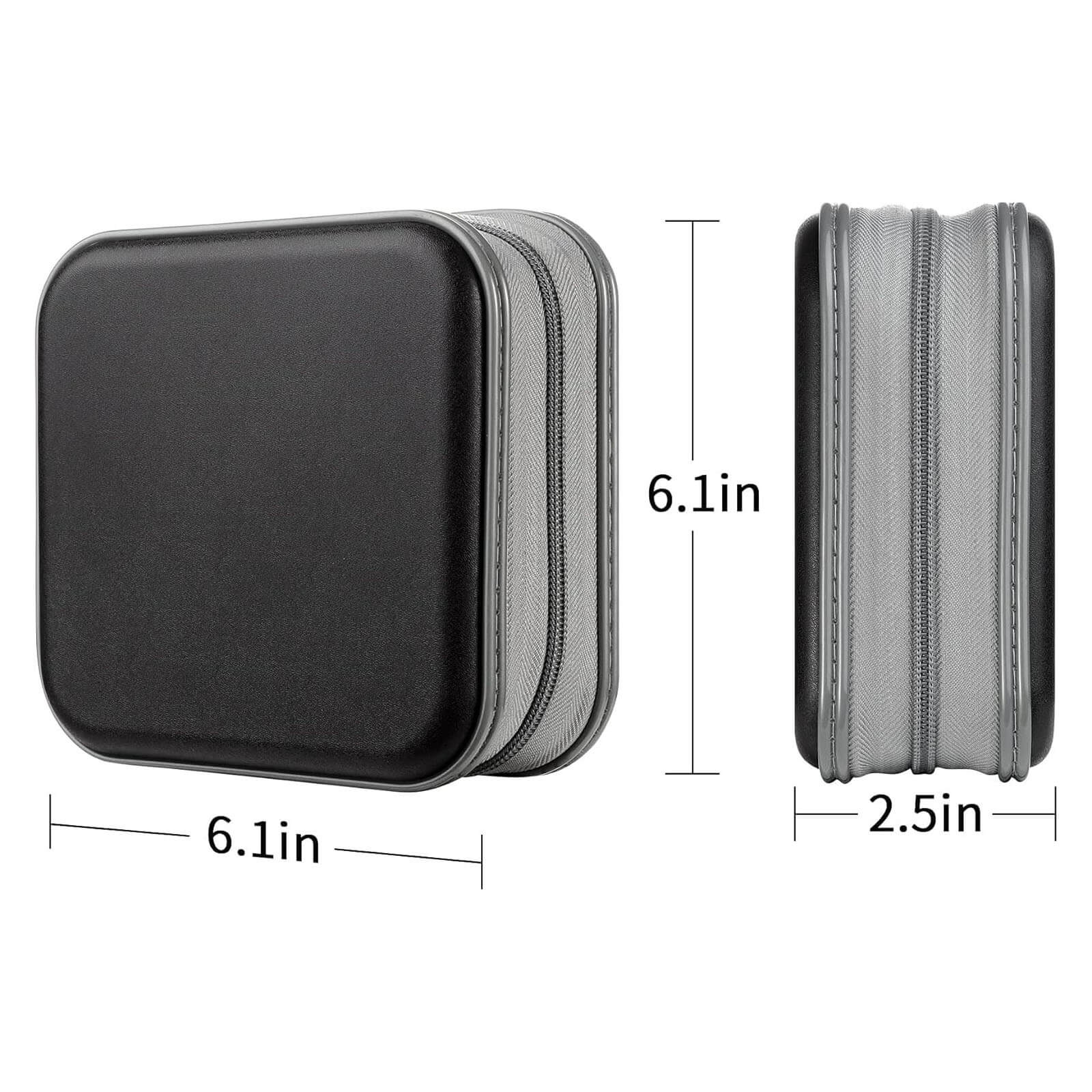 40-Disc Hard Plastic CD/DVD Storage Case – Black