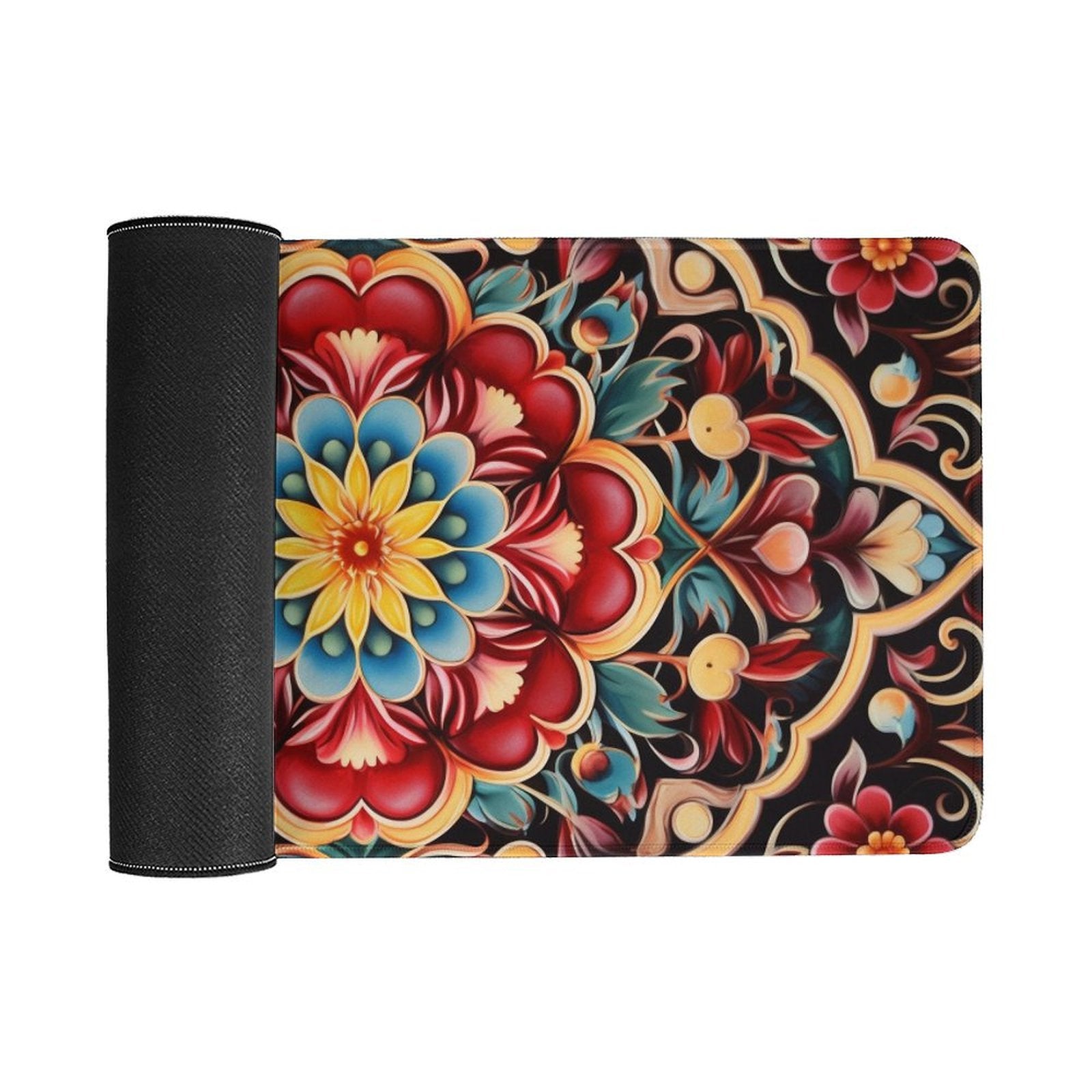 Slip Rubber Mouse Pad with Stitched Edges