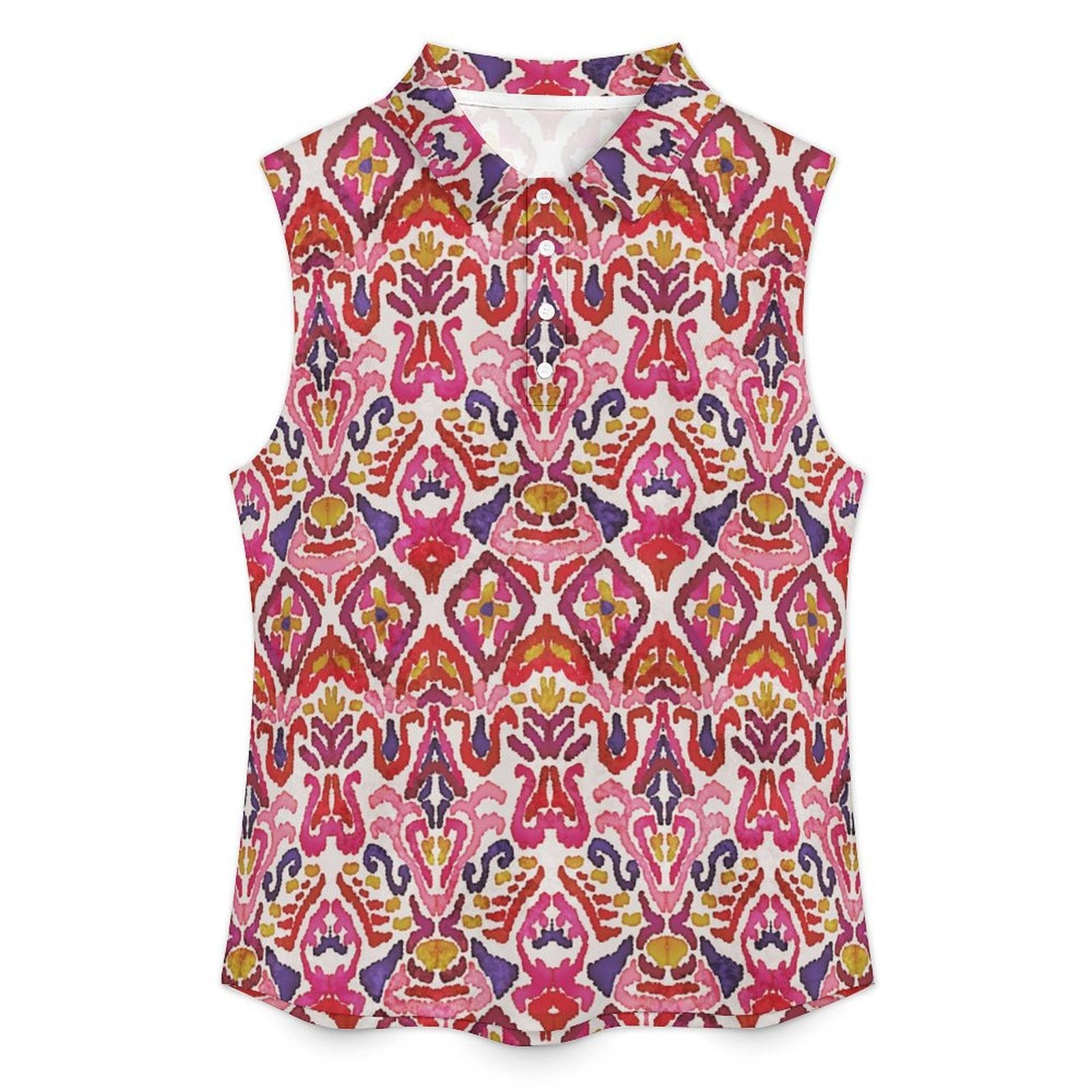 Retro Sleeveless Tank Top Exotic Ethnic Pattern