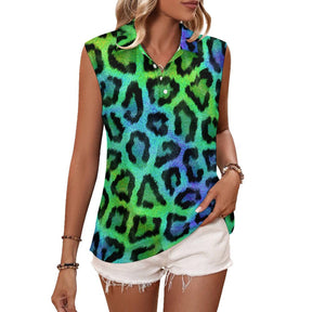 Animal print Sleeveless Tank Top Color, Leopard Print, Background