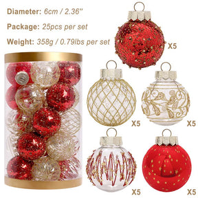 25pcs Christmas Ball Decorations