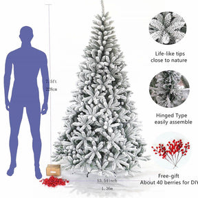 7.5ft no LED 1500 Branch Tips  Artificial Xmas Trees Antique grey white