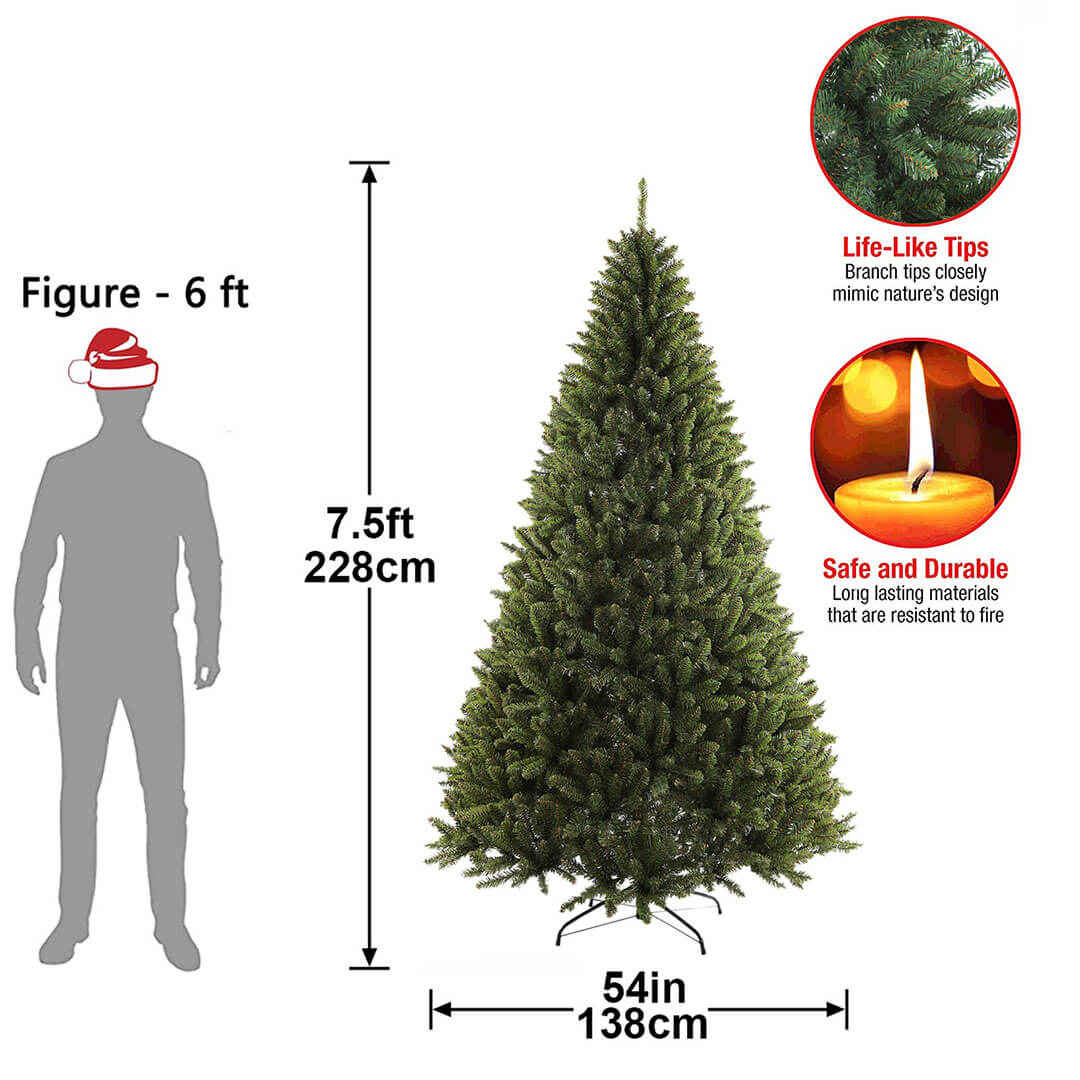 6/7.5/9 ft, no LED, no Decor, Artificial Xmas Trees Green