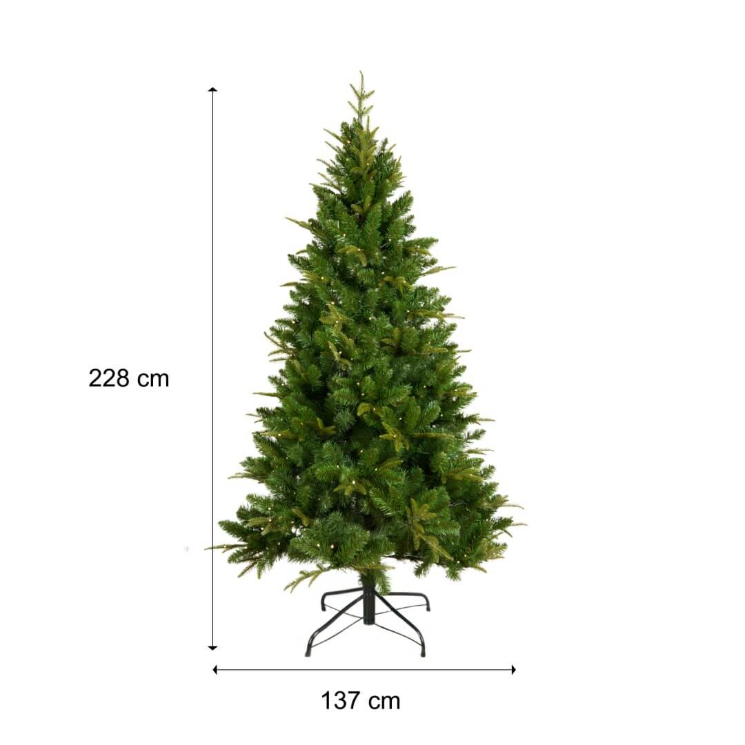 6/7.5 ft with LED Artificial Xmas Trees Green