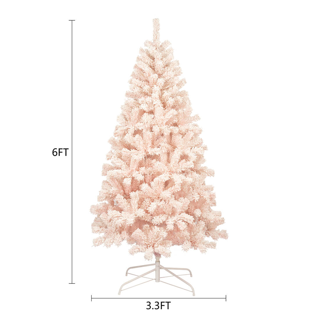 6ft 300pcs LED 600 Branch Tips Artificial Xmas Trees Pink