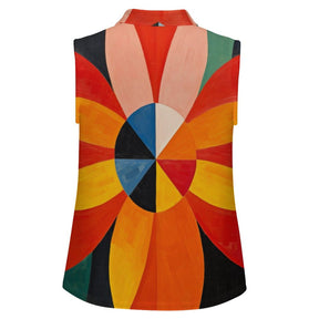 Sleeveless Collared Tank Top 015