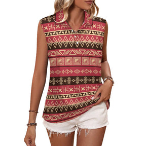 Retro Sleeveless Tank Top Africa Style Repeat