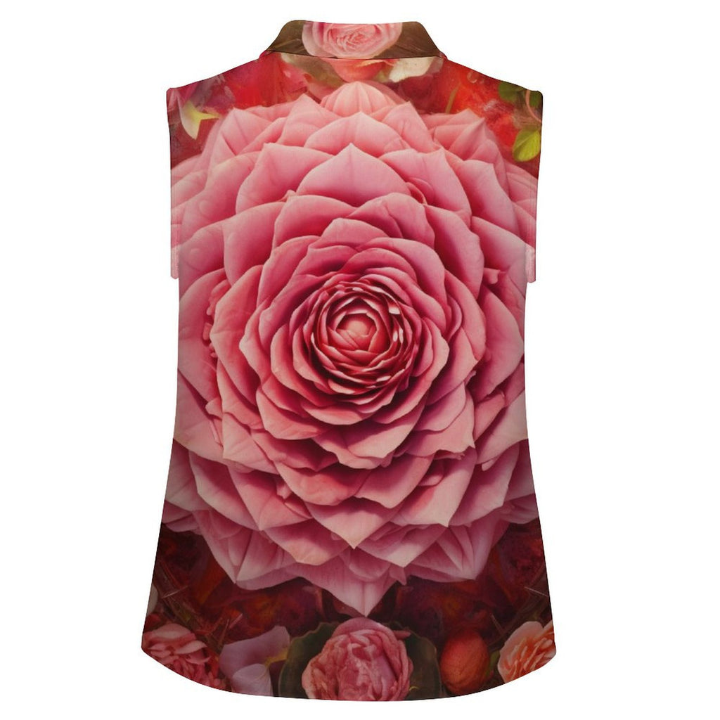 Sleeveless Collared Tank Top 057