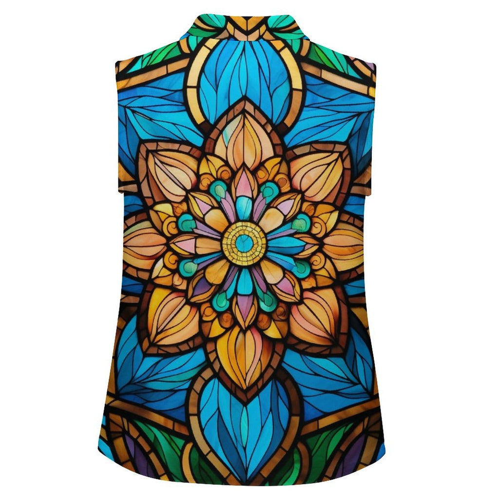 Sleeveless Collared Tank Top 115