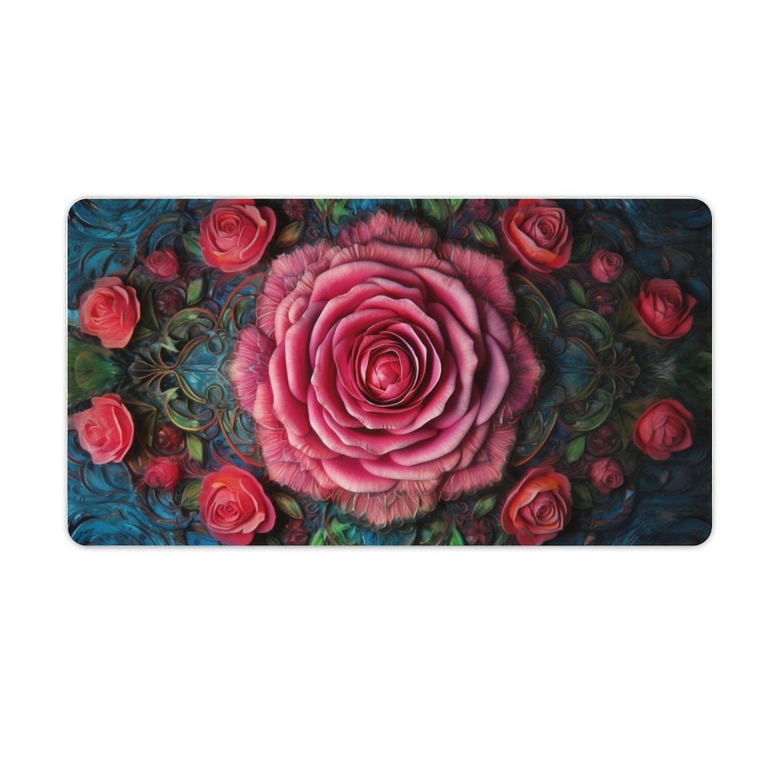 Slip Rubber Mouse Pad with Stitched Edges