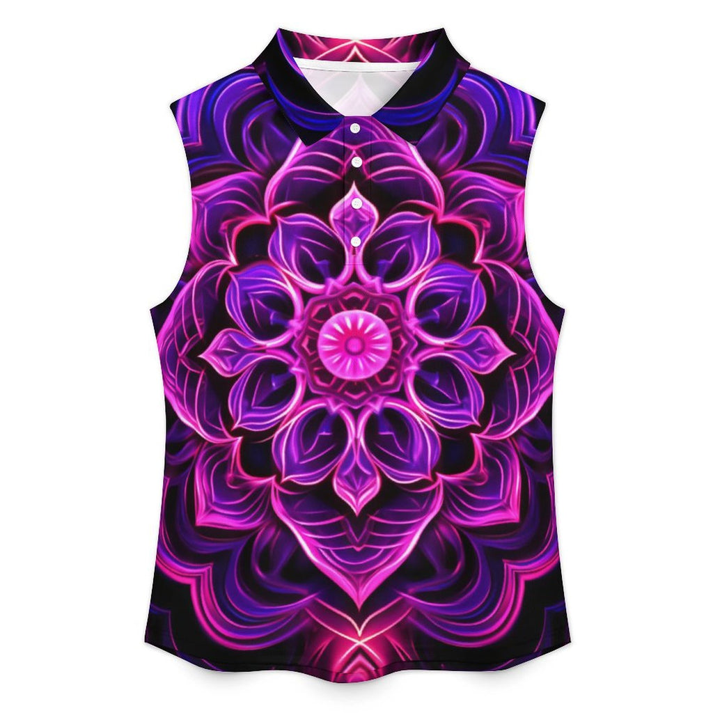 Sleeveless Collared Tank Top 080
