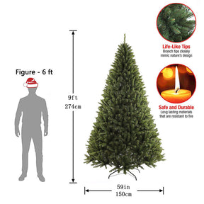 6/7.5/9 ft, no LED, no Decor, Artificial Xmas Trees Green