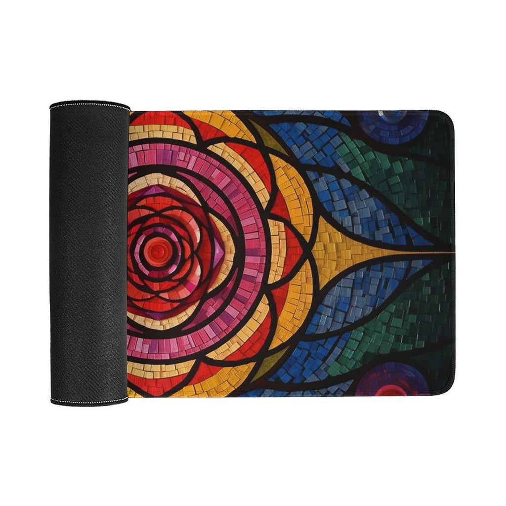 Slip Rubber Mouse Pad with Stitched Edges