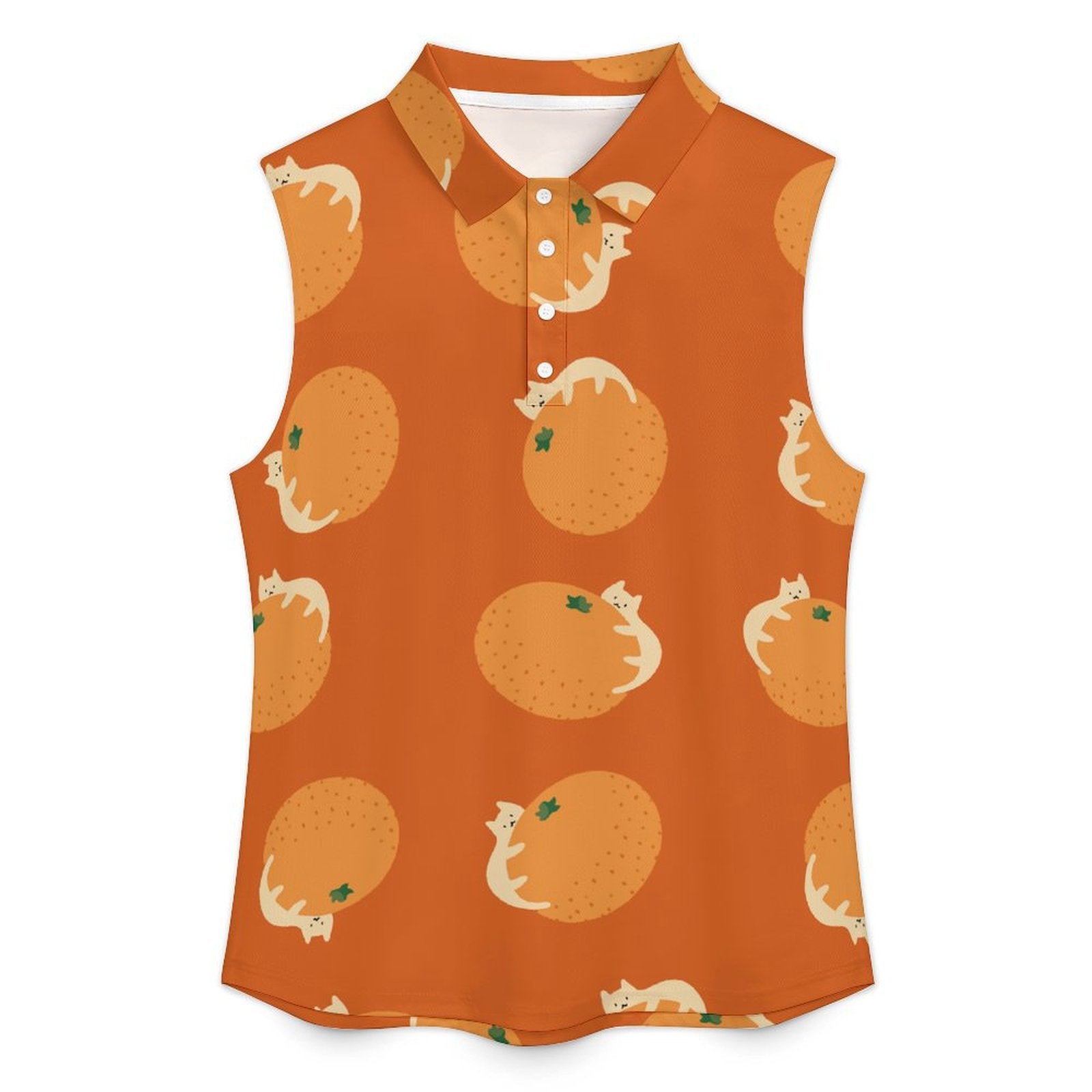 Summer fruits Sleeveless Tank Top Lemon Flower Tile Decorative Pattern