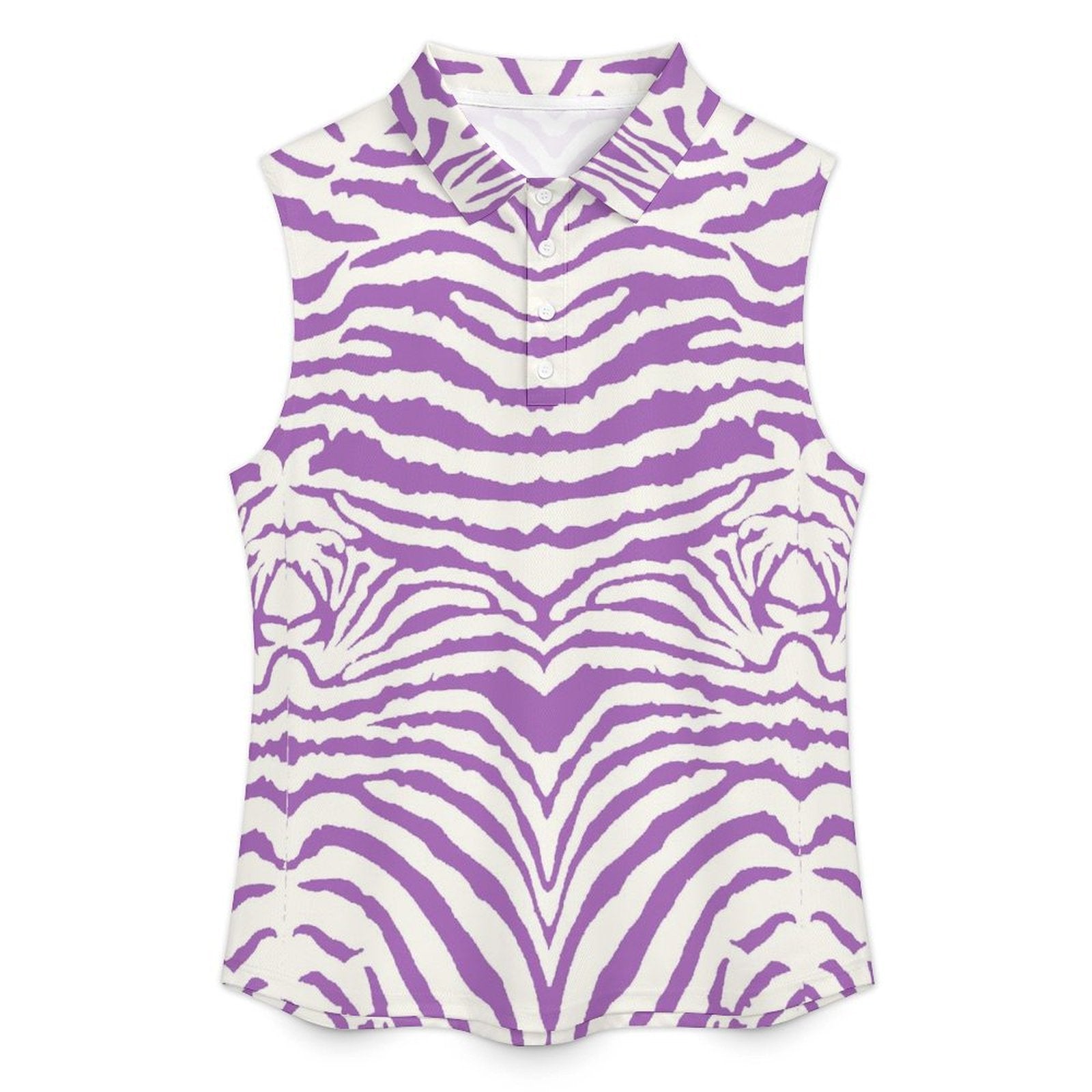 Animal print Sleeveless Tank Top Zebra Pattern