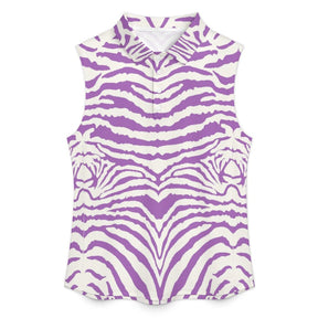 Animal print Sleeveless Tank Top Zebra Pattern