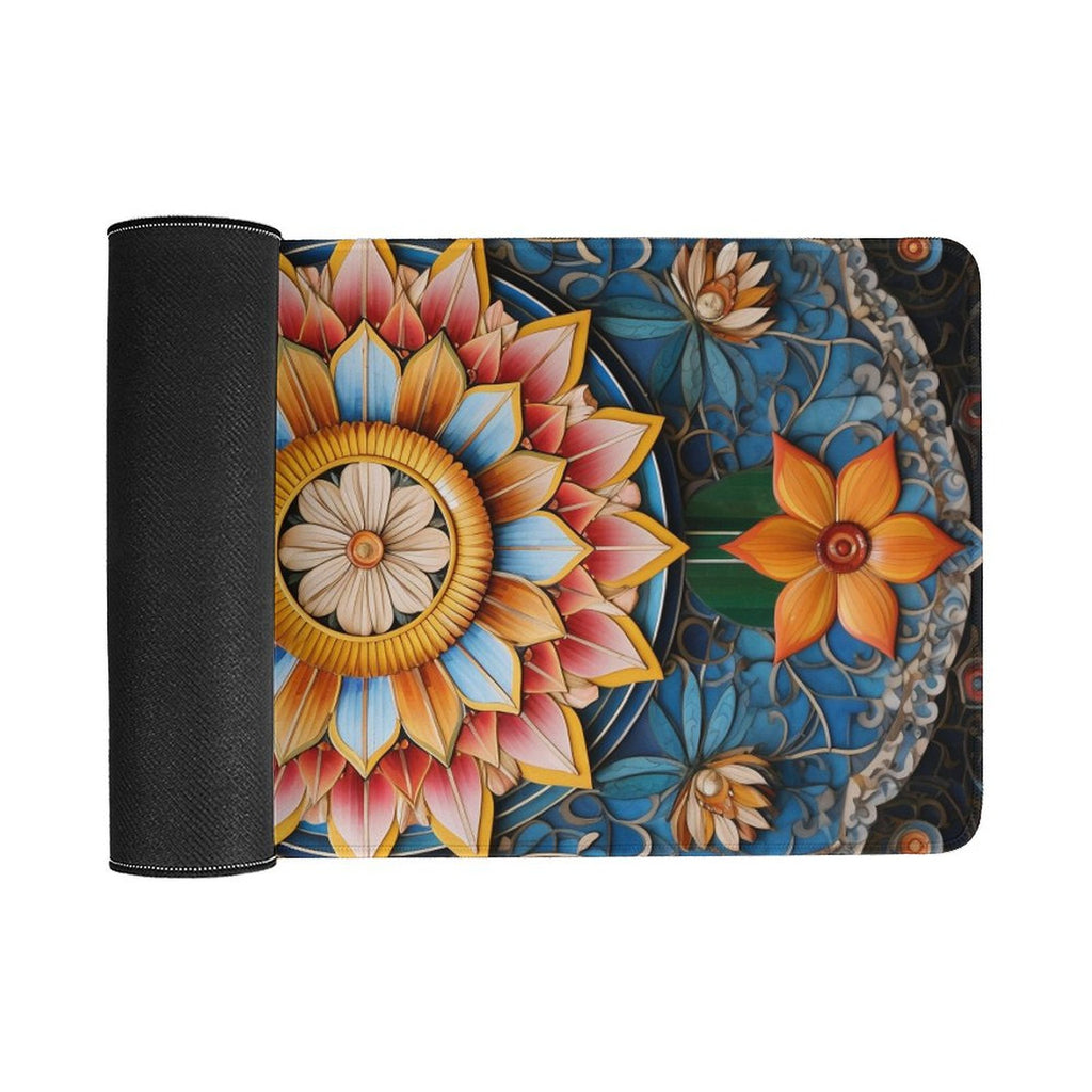 Slip Rubber Mouse Pad with Stitched Edges