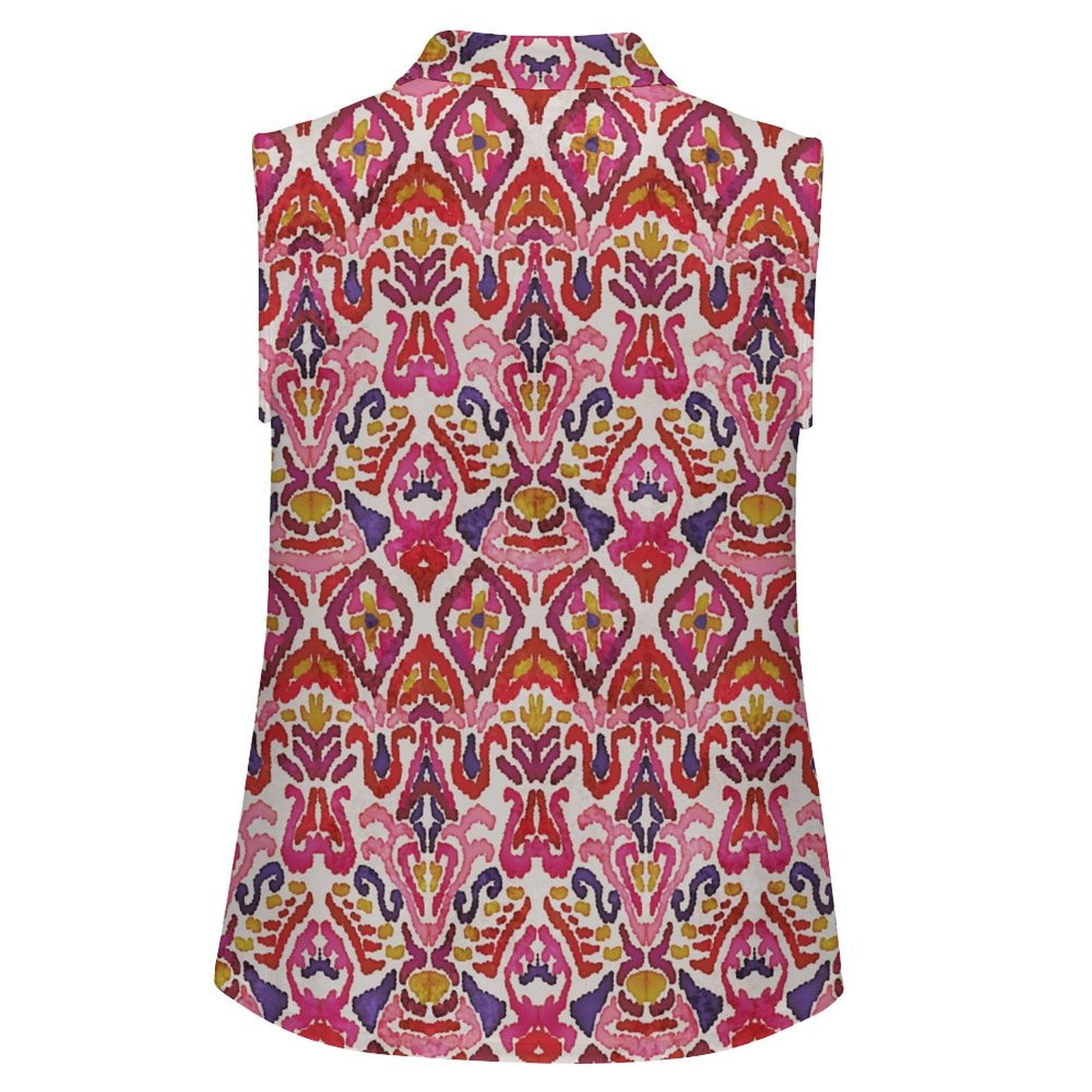 Retro Sleeveless Tank Top Exotic Ethnic Pattern