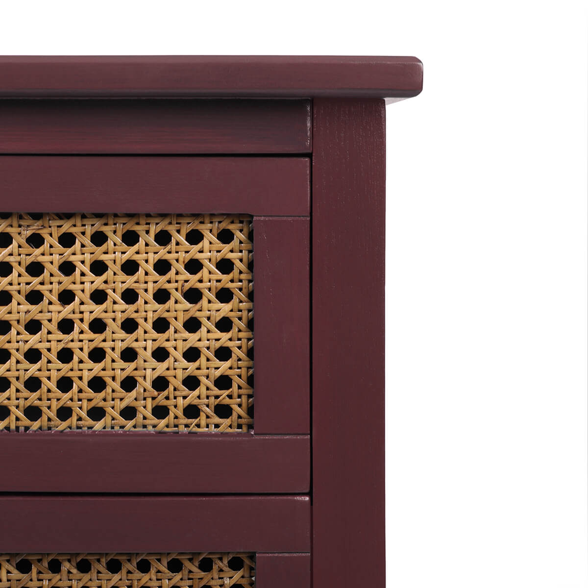 2 Drawer Rattan Nightstand