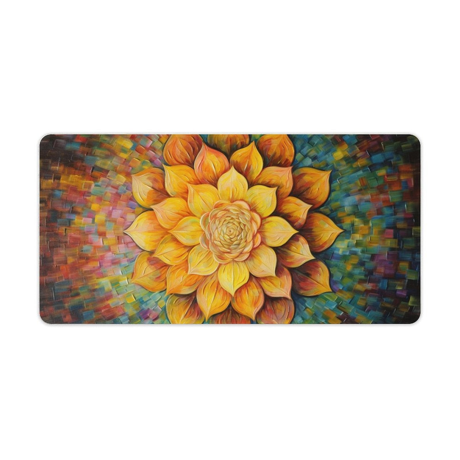 Slip Rubber Mouse Pad with Stitched Edges