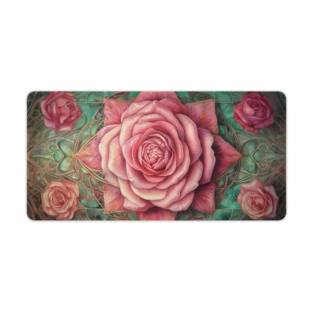 Slip Rubber Mouse Pad with Stitched Edges