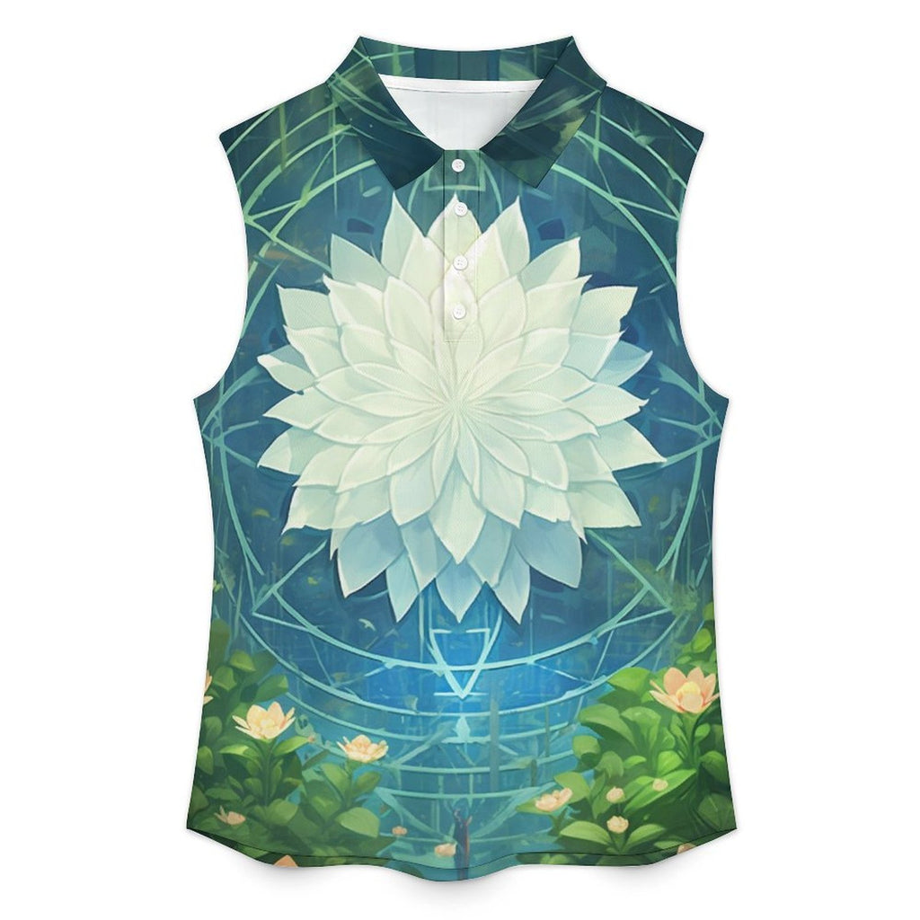 Sleeveless Collared Tank Top 005
