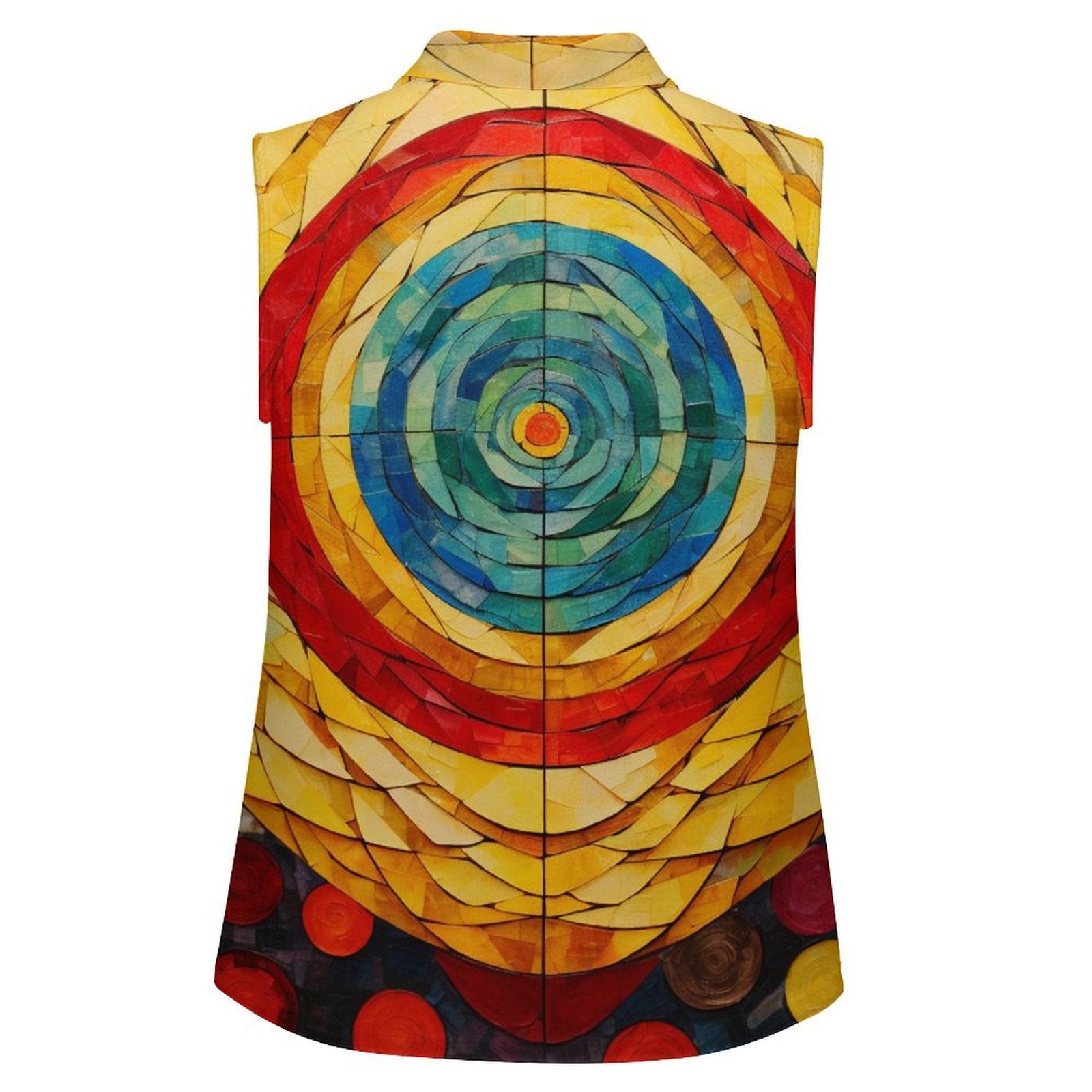 Sleeveless Collared Tank Top 092