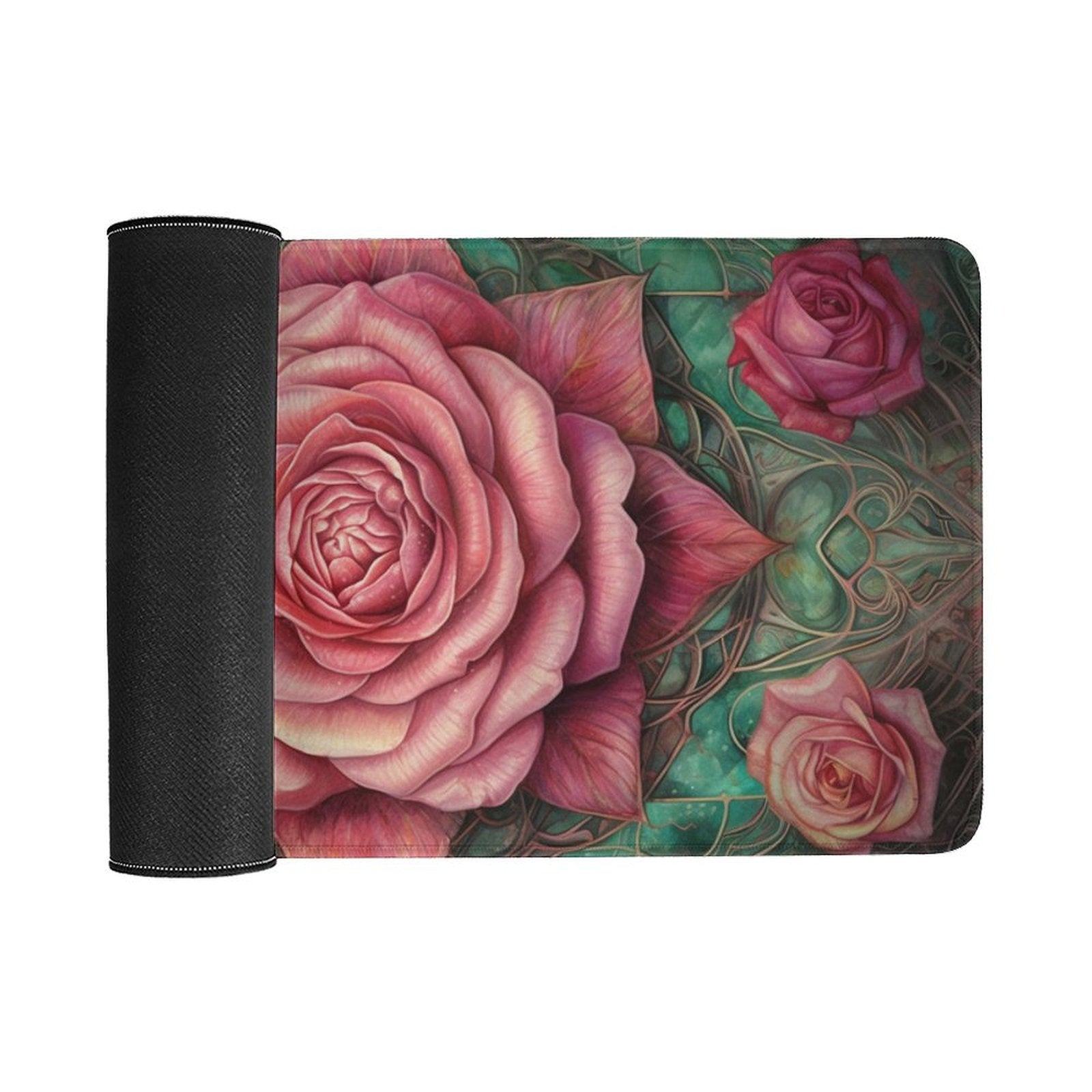 Slip Rubber Mouse Pad with Stitched Edges