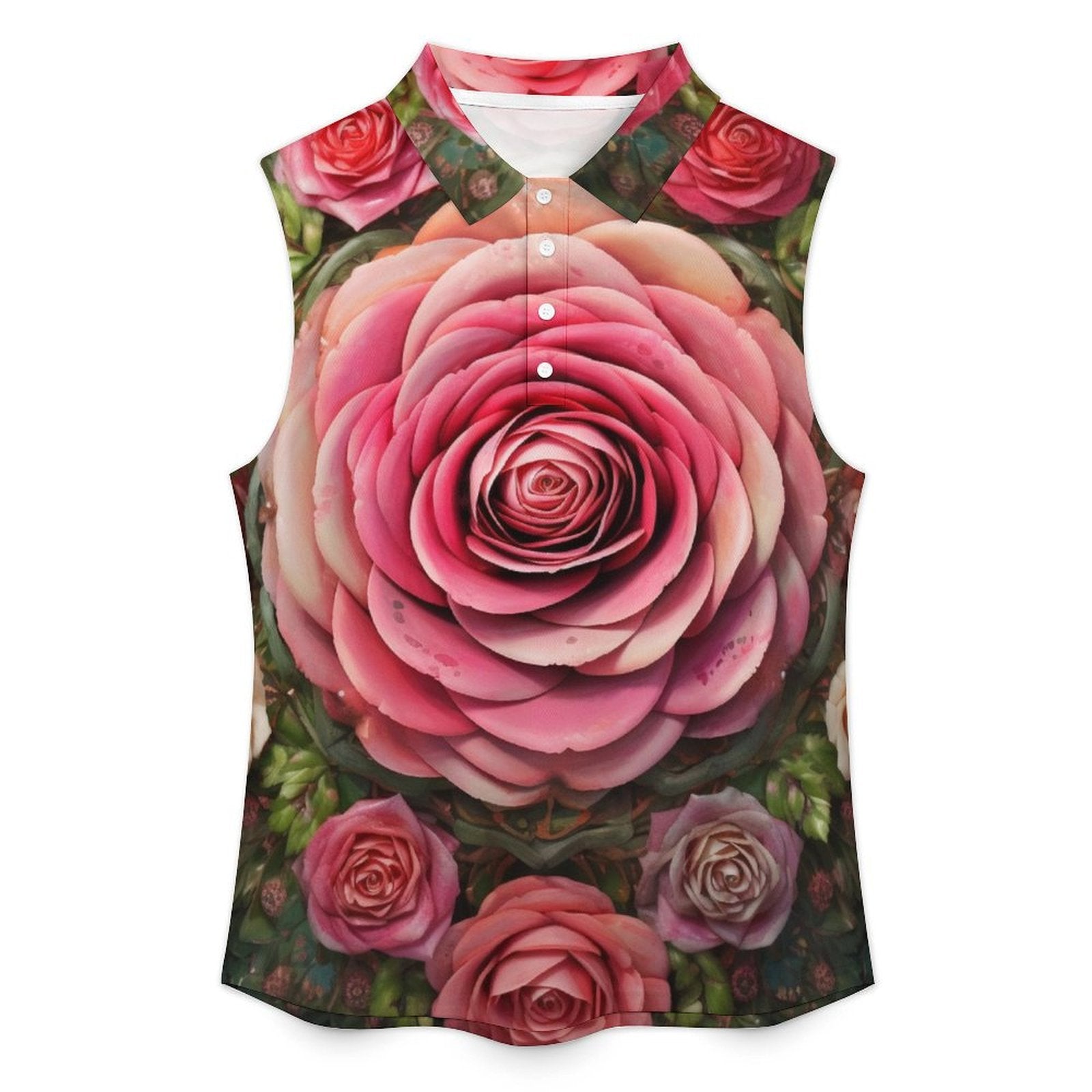 Sleeveless Collared Tank Top 121